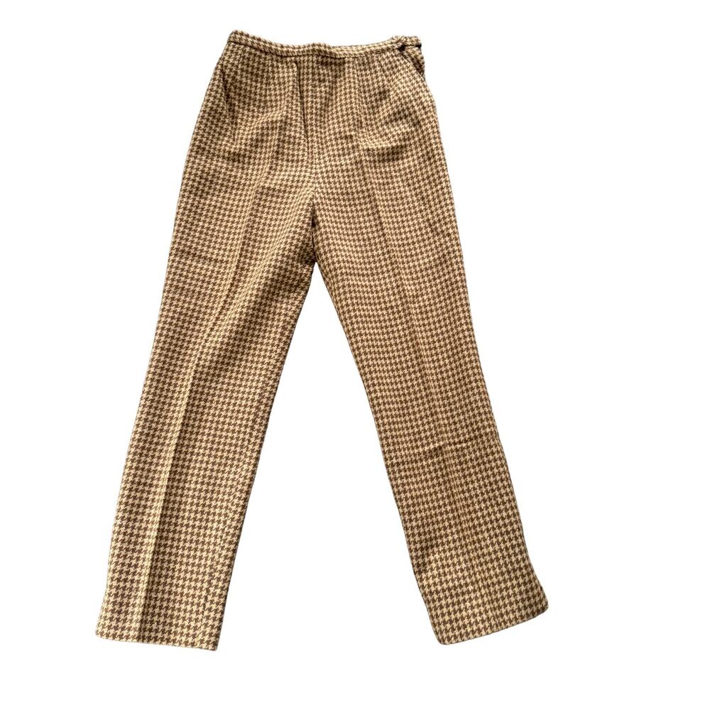 VTG Int. Ladies Garment Workers Union Houndstooth Cottage Trouser Pants US 12